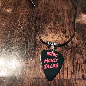 AC/DC MONEY TALKS GUITAR PICK NECKLACE